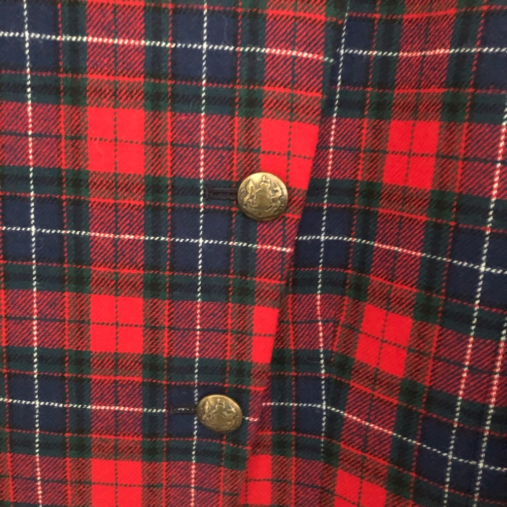 Pendleton Tartan Plaid Wool Jacket Size 14 Vintage - image 5